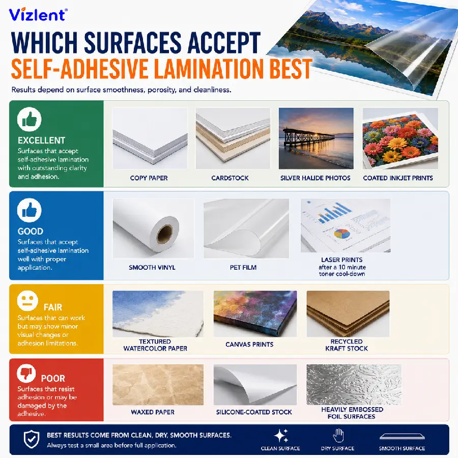Which Surfaces Accept Self-Adhesive Lamination Best - Vizlent Label