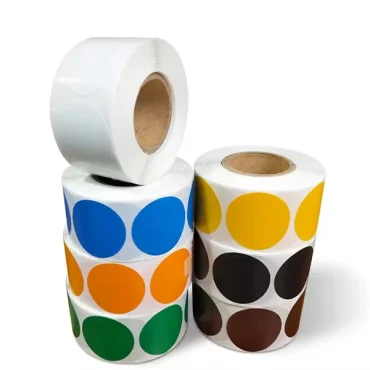 colored dot labels adhesive round stickers