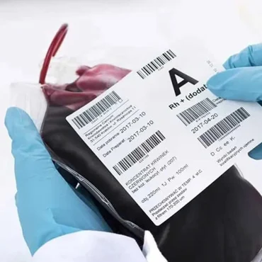labels roll for blood and platelets bags