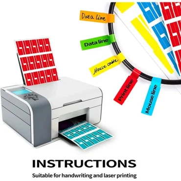 telecommunications cable labels for laser printing