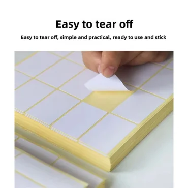 white plain adhesive stationery packing labels