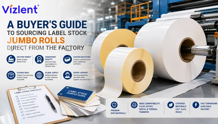A Buyer's Guide to Sourcing Label Stock Jumbo Rolls Direct From the Factory - VIZLENT LABEL