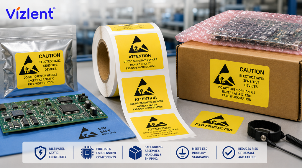How Anti-Static Labels Protect ESD-Sensitive Electronics - VIZLENT LABEL