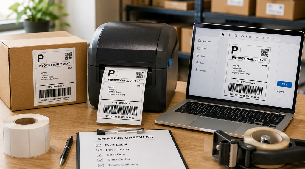how to easily print shipping labels fast vizlent label