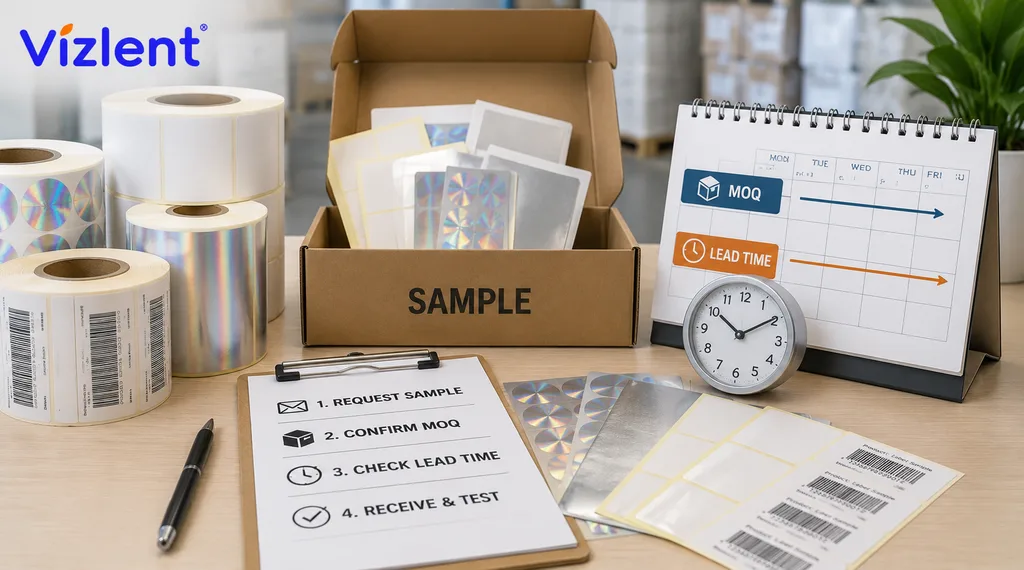 How to Get Label Material Sample, MOQ, and Lead Time - VIZLENT LABEL