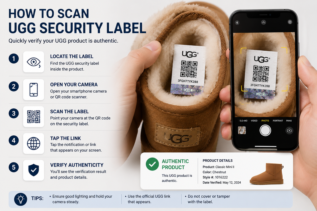 How to Scan UGG Security Label Tags and Read the Result Correctly - VIZLENT LABEL