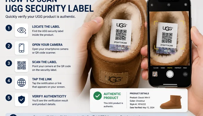 How to Scan UGG Security Label Tags - VIZLENT LABEL