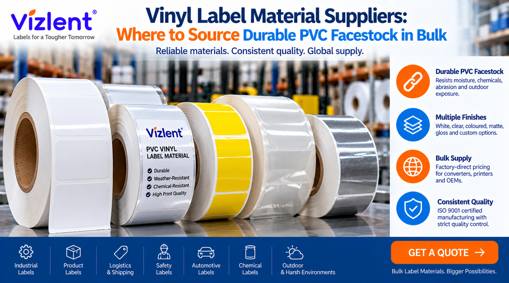 Vinyl Label Material Suppliers: Where to Source Durable PVC Facestock in Bulk - VIZLENT LABEL