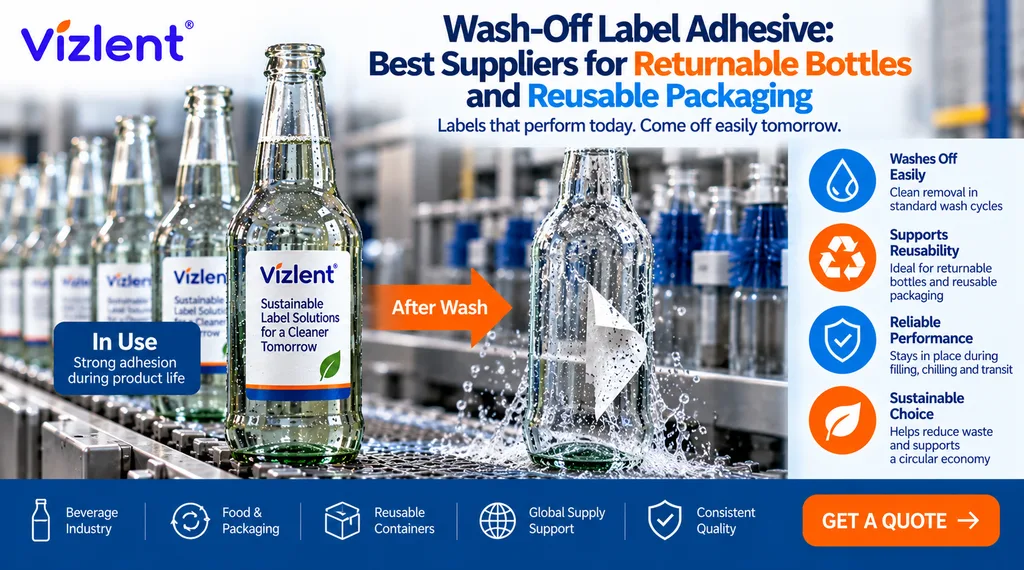 Wash-Off Label Adhesive: Best Suppliers for Returnable Bottles and Reusable Packaging