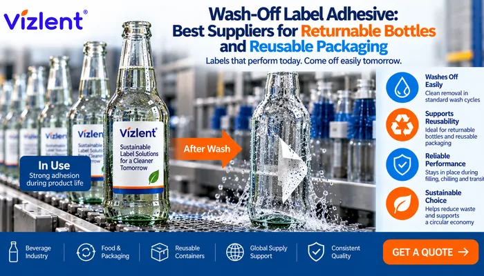 wash-off label adhesive - vizlent label