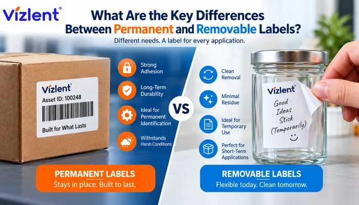 What Are the Key Differences Between Permanent and Removable Labels - VIZLENT LABEL
