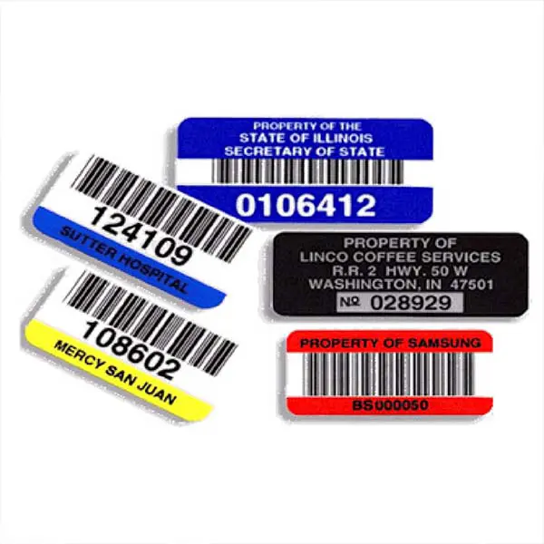 asset labels for equipment tracking