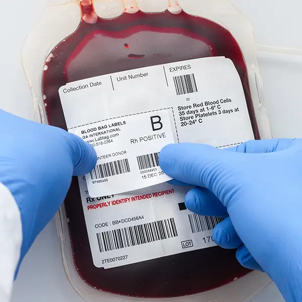 blood bag labels for
