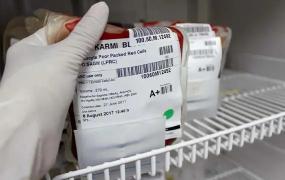 blood bag labels used