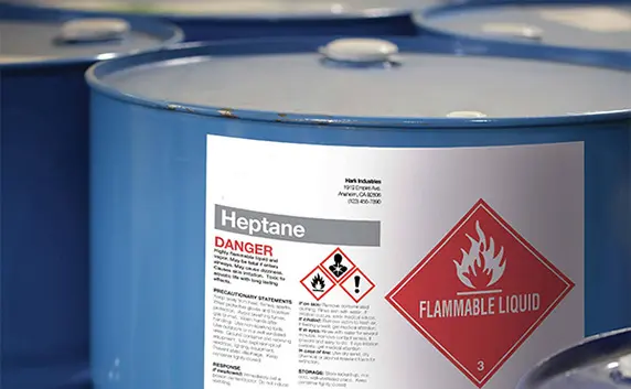 chemical drum and outdoor container labels