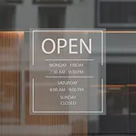 glass and window labels