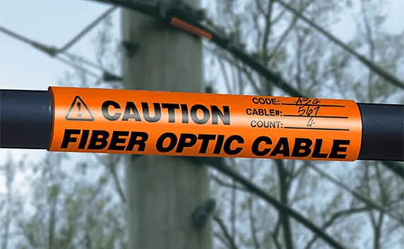 outdoor utility and telecom cable labels