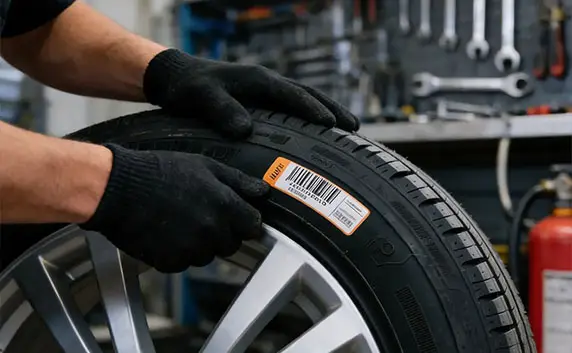 tire sidewall identification labels